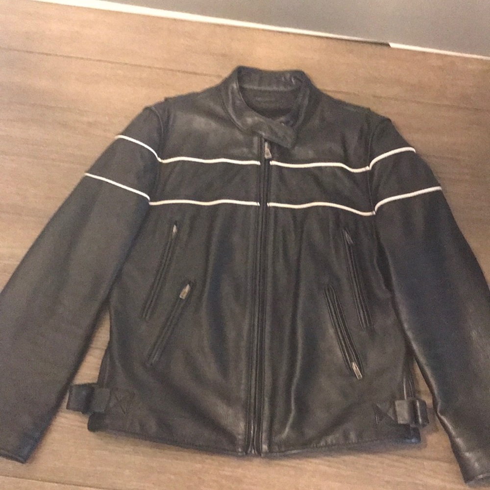 Motorcycle biker leather jacket XL Men’s Street Legal Performance Reflective
